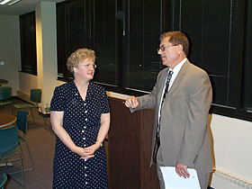Kay Meyer and Rev. Sonnenberg