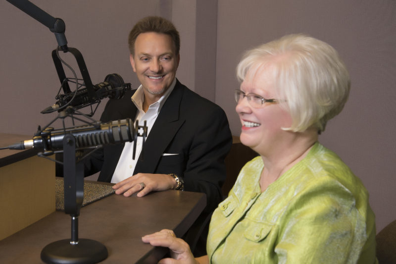 Rev. Greg Seltz, Lutheran Hour Speaker, in studio with Kay Meyer