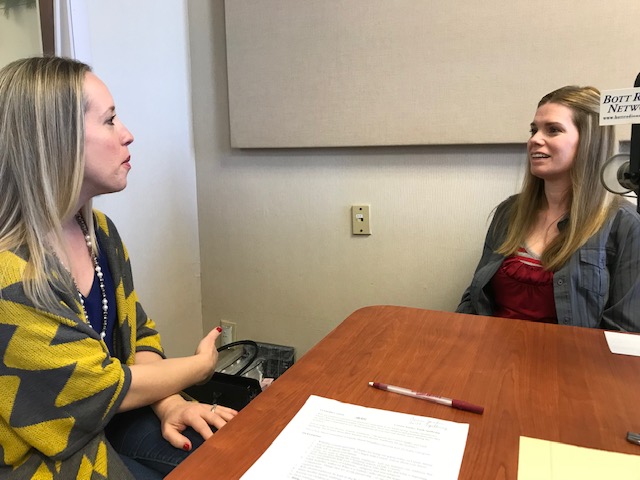 Faith Spelbring and Coreen Jander in the Family Shield studio