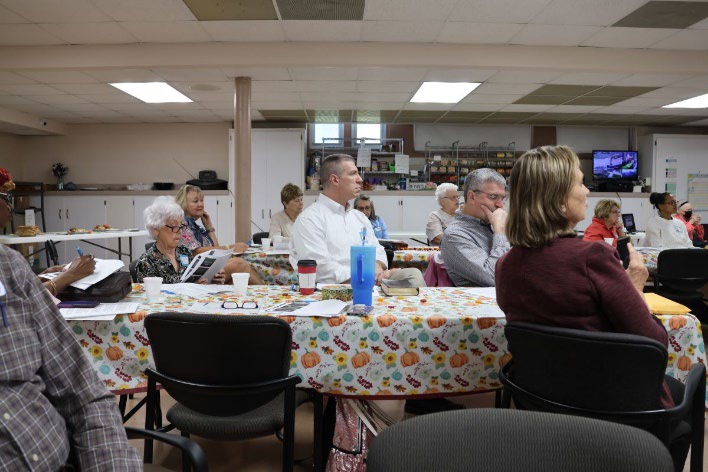 Participants were actively engaged in answering questions Paula asked during the training.